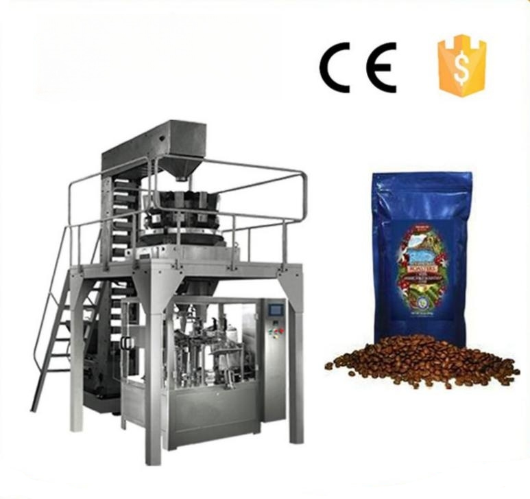 Coffee beans automatic premade pouch packing production machine